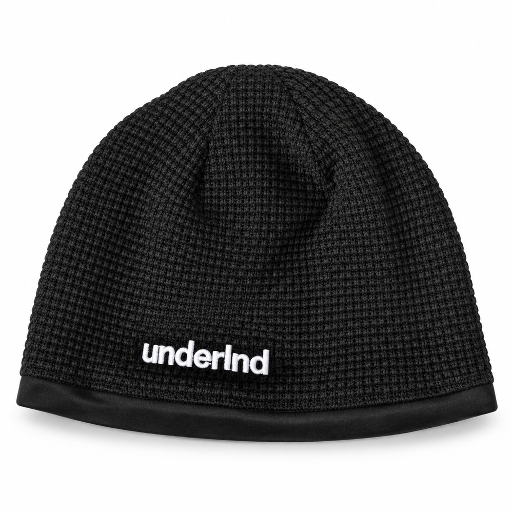 Branded Waffle Knit Satin-Lined Skull Cap